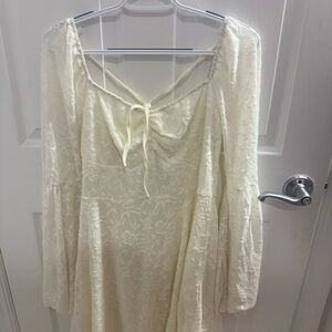 Amazon Women's Long Sleeve Lace Dress Cream